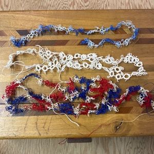 Vintage Tatting Lines Set of 3